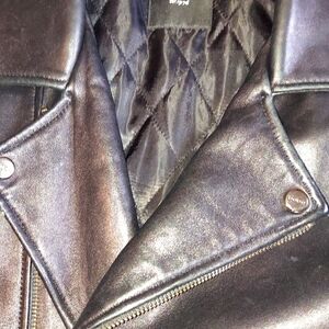 Leather motorcycle jacket